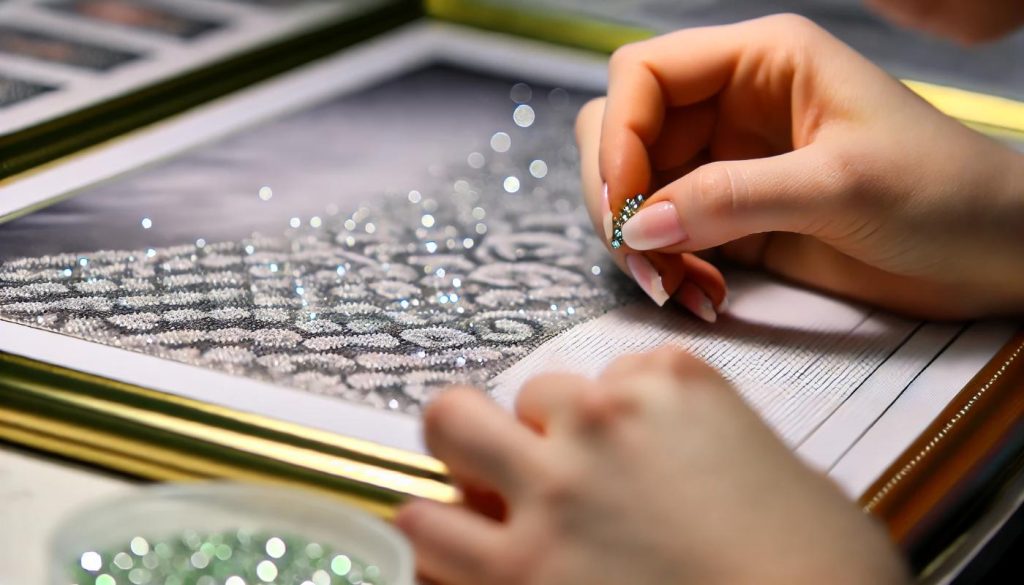 Enjoy the intricate process of diamond art and create unique, sparkling paintings for your home decor!