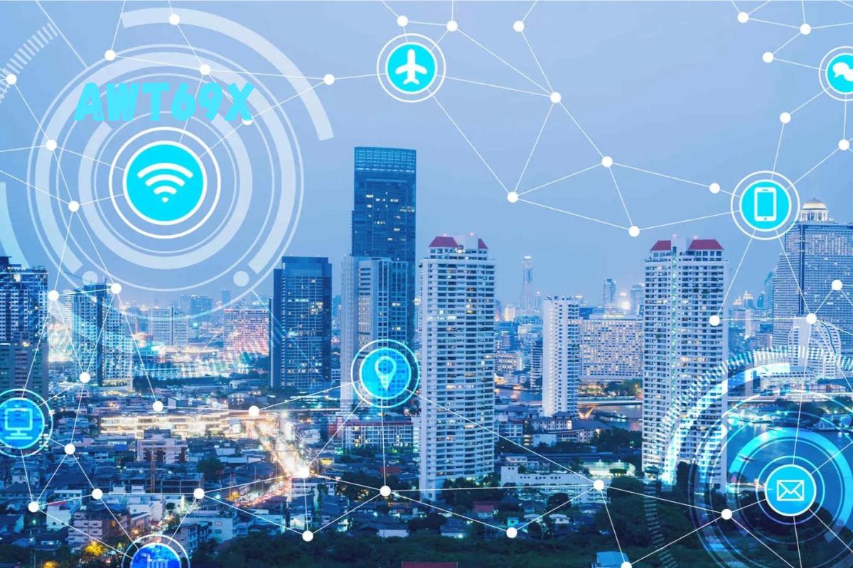 AWT69X technology enhances smart city connectivity with advanced wireless communication and data exchange.